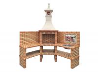 Ref. 211 Corner Model - 190x190 cm x 57 cm x 220 cm, LxWxH | Grill 60 cm x 40 cm, LxW | 950 kg
